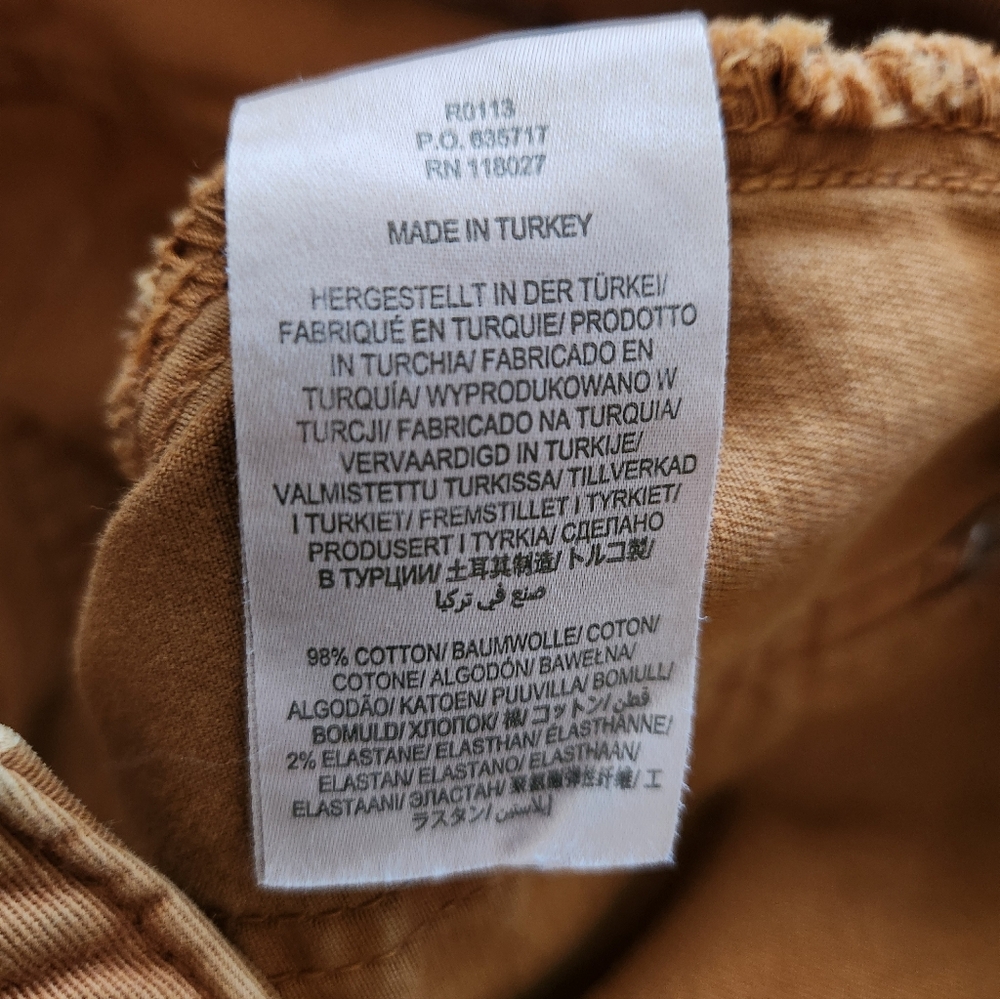 Boden Patch Pocket Denim Chino Skirt in Caramel Brown Tan Size 6 Petite - Picture 8 of 13
